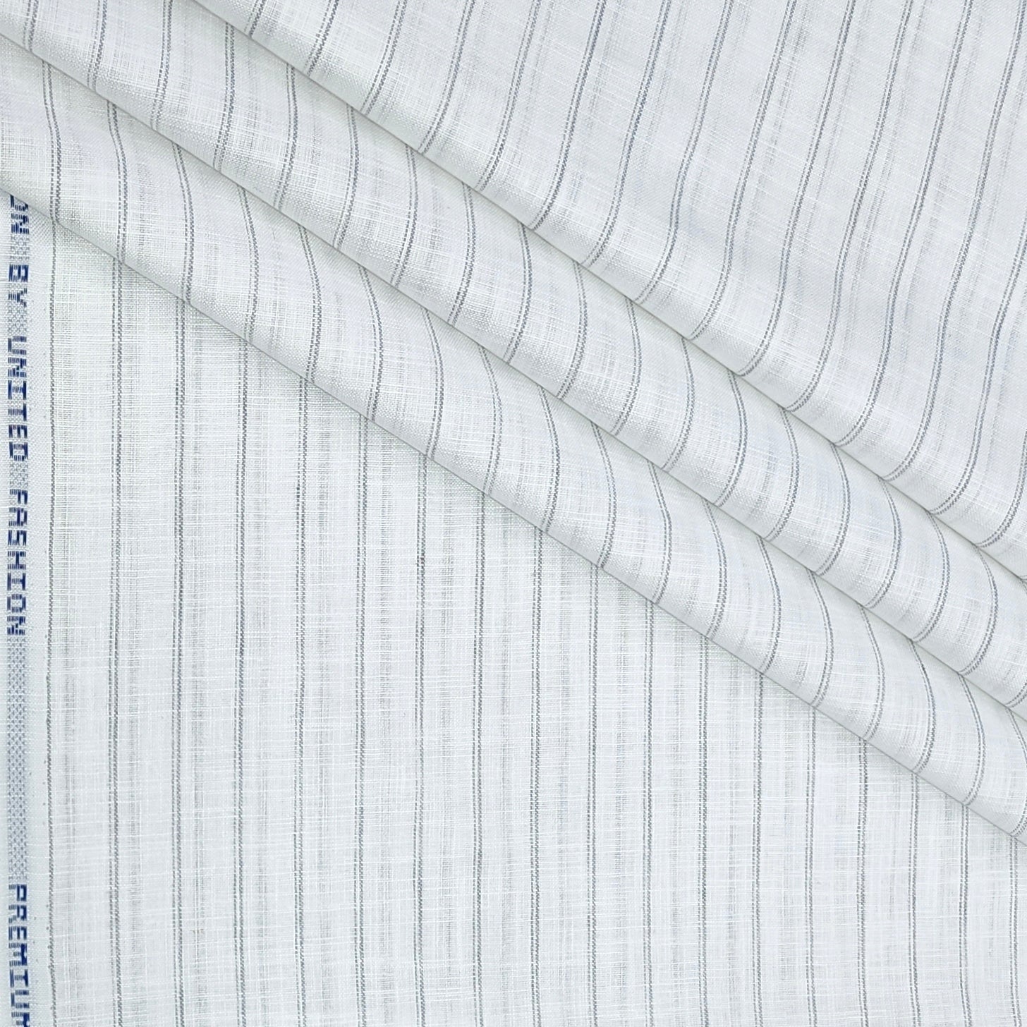Shirt Fabric ManTire Poly Cotton Wrinkle Free Linen Look Broad Lining Colour White